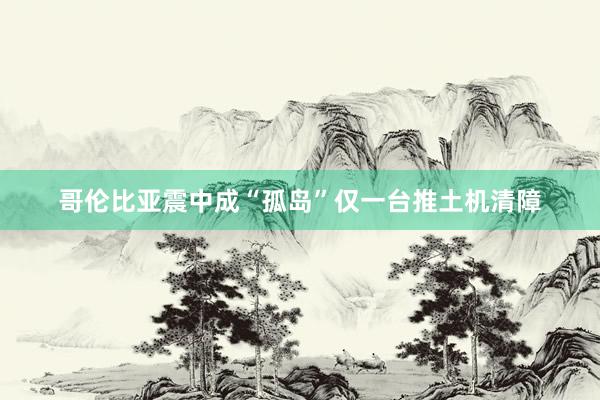 哥伦比亚震中成“孤岛”　仅一台推土机清障