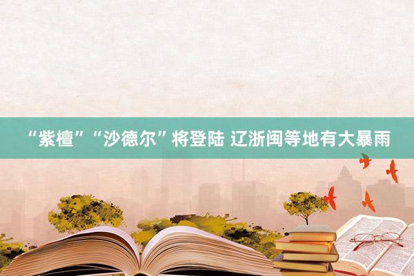 “紫檀”“沙德尔”将登陆 辽浙闽等地有大暴雨