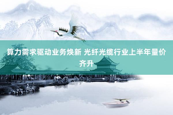 算力需求驱动业务焕新 光纤光缆行业上半年量价齐升