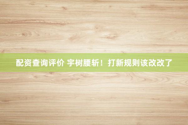 配资查询评价 宇树腰斩！打新规则该改改了