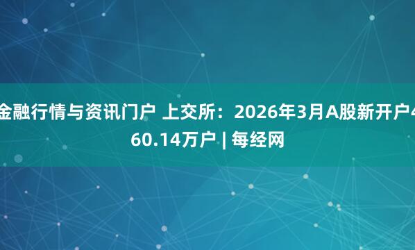 金融行情与资讯门户 上交所：2026年3月A股新开户460.14万户 | 每经网