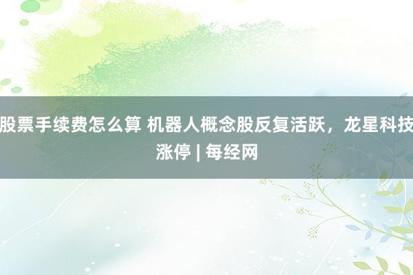 股票手续费怎么算 机器人概念股反复活跃，龙星科技涨停 | 每经网