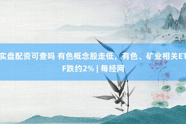 实盘配资可查吗 有色概念股走低，有色、矿业相关ETF跌约2% | 每经网