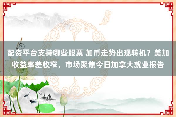 配资平台支持哪些股票 加币走势出现转机？美加收益率差收窄，市场聚焦今日加拿大就业报告